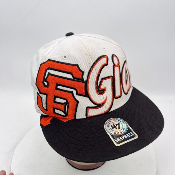 Giants San Fransisco Forty Seven 47 Brand MLB White Red One Size Snapback Hat - Picture 5 of 9